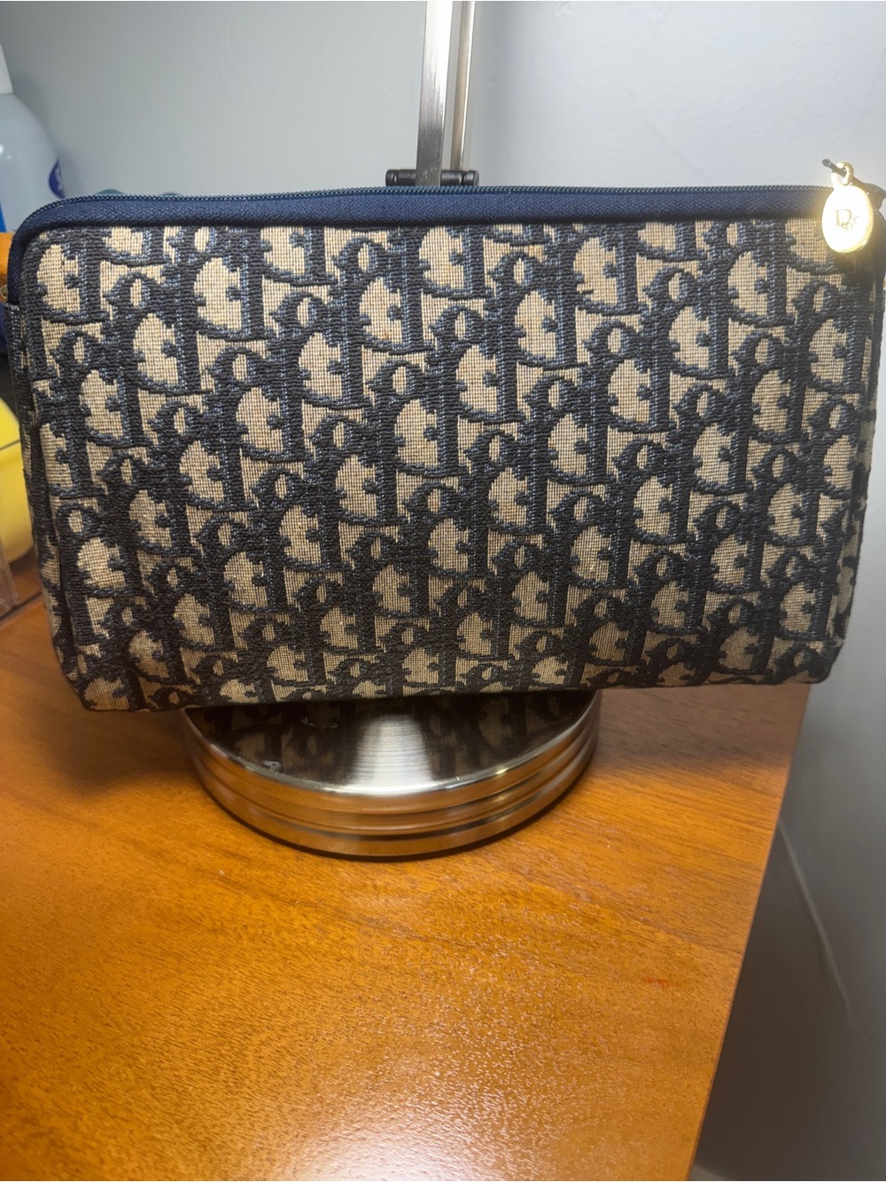 Christian Dior Navy Trotter Clutch - Picture 3 of 10